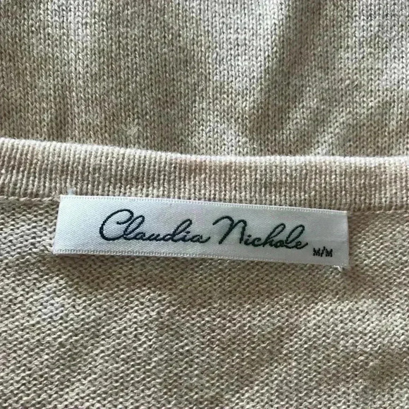 New Claudia Nicole Sweater Silk Cashmere - Picture 3 of 6